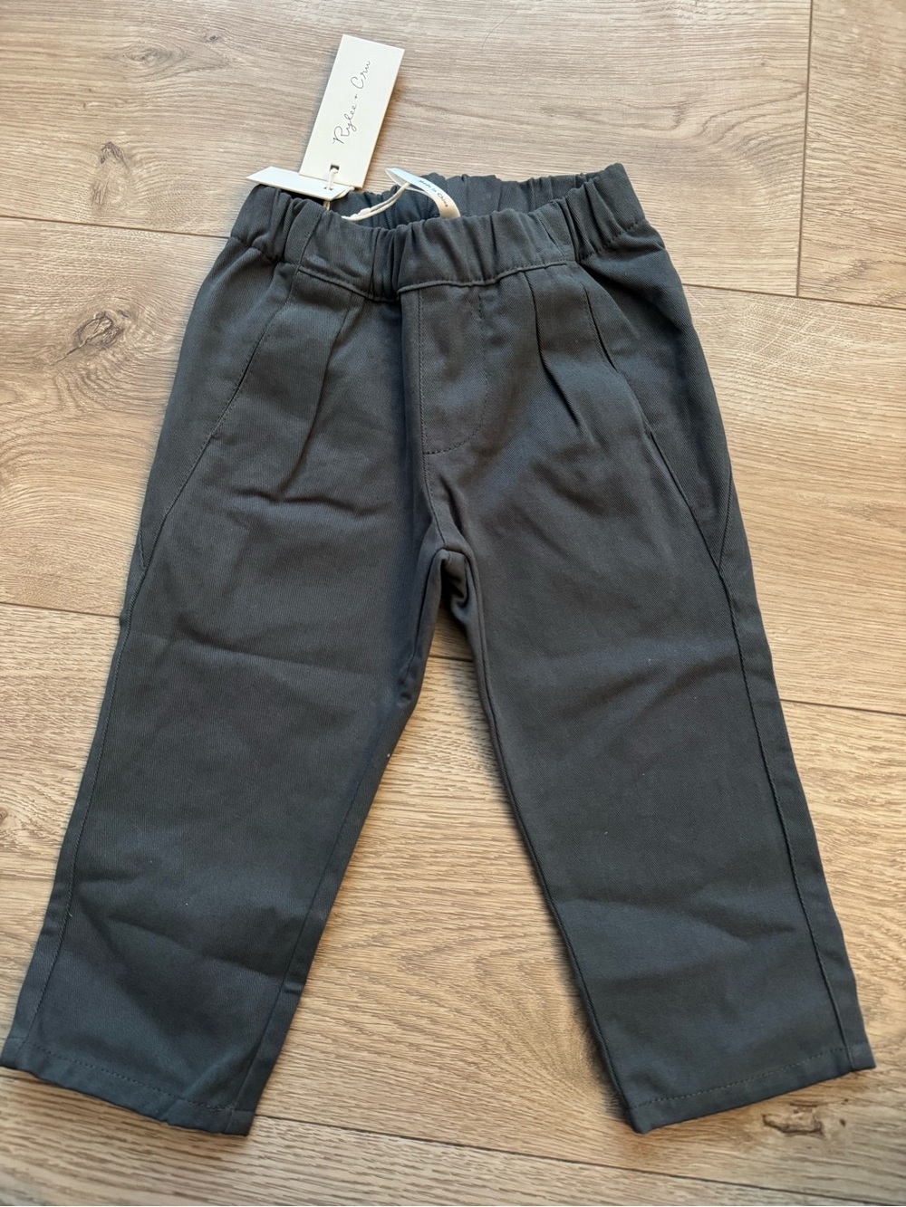 Rylee + cru Dark Green size 6-12month Zander pant NWT 100% cotton